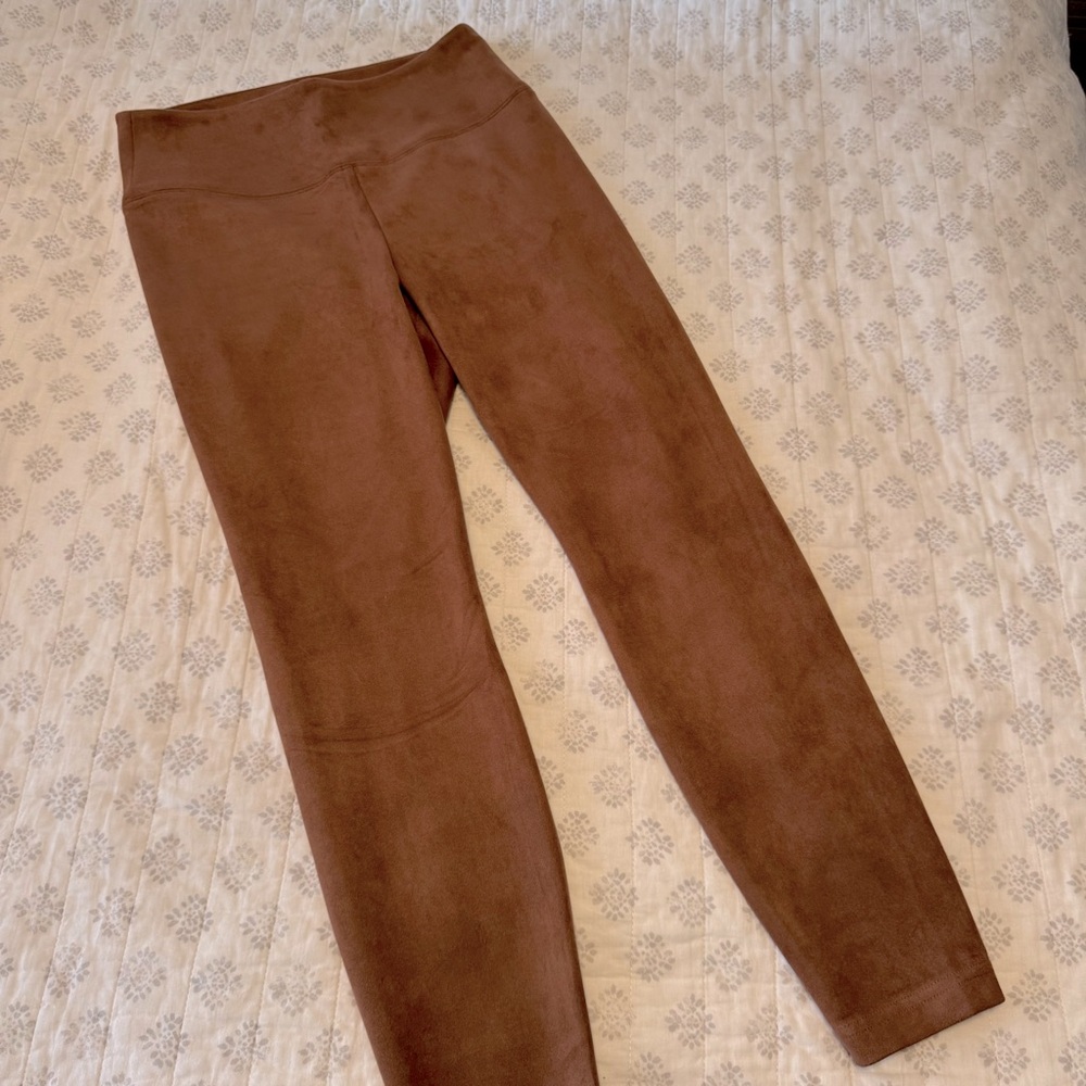 White House Black Market Vegan Suede Runway Leggings